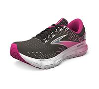 Brooks Donna Glicerina 20 Sneaker, Black/Fucsia/Lino, 40.5 EU