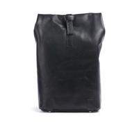 Brooks England Pickwick Leather Small Zaino roll-top nero, pelle di vacchetta grana, unisex