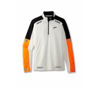 BROOKS Run Visible 1/2 Zip 2.0 - Uomo - Bianco / Arancione - Taglia M- modello 2024