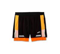 BROOKS Pantaloncini da running da uomo Run Visible 5 2in1 2.0 nero | XL