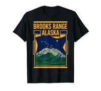 Brooks Range - Bandiera dell'Alaska, da Viaggio Maglietta
