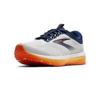 BROOKS Revel 7, Sneaker Uomo, Bianco/Peacoat/Arancione, 40 EU