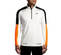 BROOKS Run Visible 1/2 Zip 2.0 - Uomo - Bianco / Arancione - Taglia M- modello 2024
