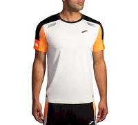 Brooks Run Visible Short Sleeve 2.0 Ecru/Fluoro Flash/Black da Uomo S