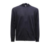 Brooksfield - Maglione Lana Zip Intera Blu - - Knitwear - Uomo - Blu - 3XL