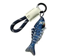 brooksnaji Articulated Fish Keychain - Realistic 3D Movable Pendant Charm