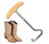 brooksnaji Boot Hooks - Horse Shaped Wooden Handle Ergonomic Boot Puller | Boot Puller Tool, Easy Grip Dressing Aid | Long Shaft Helper for Cowboy Tall Work Riding Western Equestrian Boots