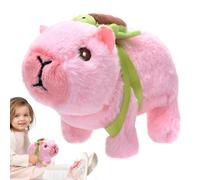 brooksnaji Capybara Plush Toy - Soft Stuffed Animal With Turtle Backpack | Cute Capybara , Walking Stuffed Toy | Adorable Animal Doll for Little Kids Boys Age 3 Plus Bedroom Nursery Playroom
