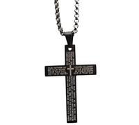 brooksnaji Collana a catena con Bibbia per uomo, Collana a catena