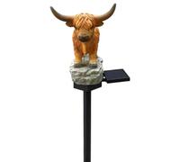 brooksnaji Cow Solar Garden Light - Waterproof Resin Yard Stake