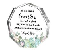 brooksnaji Decorazione per Ufficio Acrilico, Decorazione per Pannelli acrilici da Tavolo, Pannello da Tavolo Trasparente con Parole Calde, Materiale Acrilico Trasparente, Decorazione acrilica