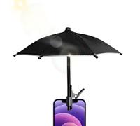 brooksnaji Phone Umbrella Sun Shade Adjustable Anti-Glare Visor, Clip Mount | Mobile Sunlight Blocker, Portable Telephone Parasol | for Travel Outdoor Cycling Driving Video Photography