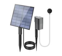 brooksnaji Solar Pond Aerator - 2.5W Portable Quiet Oxygen Diffuser | Solar Air Pump, Small Pond Bubbler | Outdoor Water Oxygenator for Garden Patio Backyard Pool Fish Planters