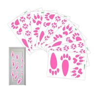 brooksnaji Stampe di Coniglio di Pasqua | 9 Pezzi Decorazioni adesive per Feste a Doppio Lato | Adesivi per Pavimento Impronte Zampe di Coniglio, per Porta Frigorifero Cucina Soggiorno Camera