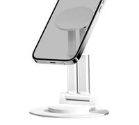 brooksnaji Supporto per telefono da scrivania, pieghevole, girevole a 360°, con base in metallo, per guardare la TV e imparare