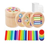 brooksnaji Wooden Color Matching Game - Shape Sorting Learning Toy