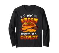 Broom Broke So Now I'm A Chemist Halloween Costume Maglia a Manica