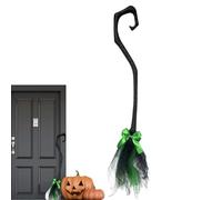 Broom Della Di Halloween - 37 Nelle Spazzole Streghe | Scary Ribbon Decor Prop Per La Porta D'ingresso | Decorazioni Di Halloween Portatili Per Il Cortile Esterno | Accessorio