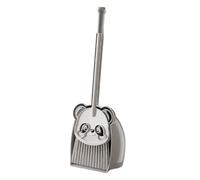 Broom Set, Dustpan Kit, Cartoon Panda Design, 6.69x17.32 Inches, Child Safe Material, Easy Grip Handle, Role Play Cleaning Toy for Boys and Girls Indoor Use, Multicolor