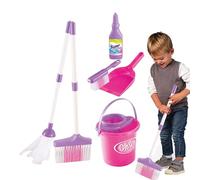 Broom Set - Pretend Cleaning Tools, Housekeeping Play Kit, Mini Sweep Toys | Child Size Handle Grip Learning Design, Durable Role Play Construction For Girls Boys Ages Three Plus House