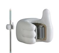 Broom Staffa da parete montata - Mople di maledra montato | Mop e supporto per scopa | Topeer per lo stoccaggio delle scope dei gesti del pollice | Rack di stoccaggio salvaspazio senza