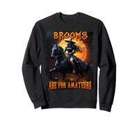 Brooms Are for Amateurs Witch Riding Horse Halloween Costume Felpa