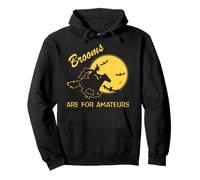 Brooms Are for Amateurs Witch Riding Horse Halloween Costume Felpa con Cappuccio