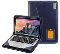 Broonel Blue Leather Contour Case For FUJITSU Notebook LIFEBOOK E559