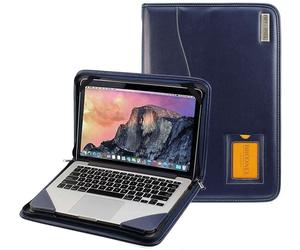 Broonel Blue Leather Contour Case For Lenovo Flex 7 14" Touchscreen 2 in 1 Noteb