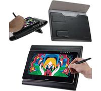 Broonel Custodia in pelle nera - Compatibile con HUION KAMVAS GT-156HD V2 15.6'' Graphics Drawing Tablet Monitor