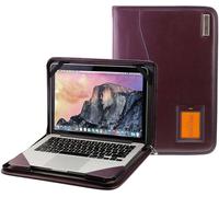 Broonel Purple Leather Contour Case For FUJITSU Notebook LIFEBOOK E559