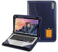 Broonel - Serie Contour - Custodia protettiva in pelle blu - Compatibile con laptop HP ENVY x360 14-fc0501na 14" 2 in 1