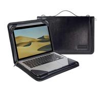 Broonel - Serie Contour - Custodia protettiva in pelle nera resistente - Compatibile con il laptop MSI Summit E16 AI Studio - A1V da 16""""