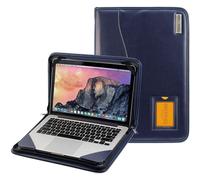 Broonel - Serie Contour - Custodia protettiva in pelle resistente blu - Compatibile con il laptop ASUS Vivobook 15 X1504ZA da 15,6 pollici Full HD