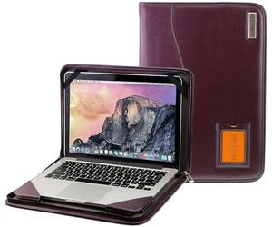 Broonel - Serie Contour - Custodia protettiva in pelle viola - Compatibile con laptop AUKABREX G3 2 in 1 da 15,6"