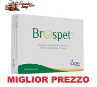 Brospet 20 compresse mangime complementare drenaggio liquidi cani e gatti