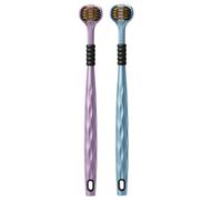 Brosse à Dents Triple - Nettoyage 360°, Format Voyage-Hygiène Buccale Portable pour Adulte, Brosses Compacte | Utilisation Quotidienne à la Maison, en Déplacement, au Bureau, enn Vacances