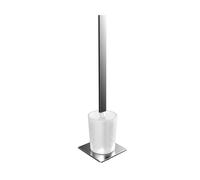 Set di spazzole per WC Emco art, a parete, contenitore in cristallo satinato, maniglia cromata