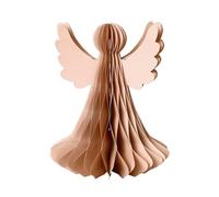 Broste Copenhagen 70080335 - Espositore di carta a forma di angelo con glitter in argento L Dusty, 21 cm, colore: Rosa