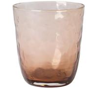 broste Copenhagen Hammered 14496205 - Set di 4 bicchieri in vetro soffiato a bocca, colore marrone, 0,335 l, dimensioni: 9,2 x 9,2 x 9,5 cm