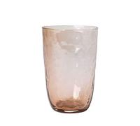 broste Copenhagen Hammered 14496206 - Set di 4 bicchieri in vetro soffiato a bocca, colore marrone, 0,5 l, dimensioni: 9,2 x 9,2 x 13,5 cm