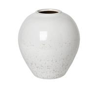 Broste Copenhagen Ingrid M 14463234 - Vaso in ceramica, 24 x 24 x 25,5 cm, colore: Grigio chiaro e bianco