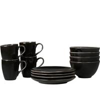 broste Copenhagen Nordic Coal Set Colazione, Stoneware, Nero, Standard