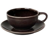 broste Copenhagen Nordic Coal - Tazza da tè con piattino