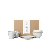 Broste Copenhagen Nordic Sand 80019822 - Set per colazione in gres porcellanato, lavabile in lavastoviglie e forno a microonde