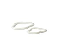 broste Copenhagen Nordic - Set di 2 sottobicchieri, colore: Bianco