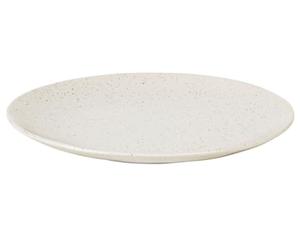 Broste Copenhagen Nordic Vanilla 14533420 - Piatto in grès, 26 x 2,5 cm
