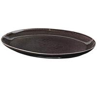 broste Copenhagen - Piatto da portata - Nordic - Colore: Coal - Ceramica - Lunghezza: 35,5 cm