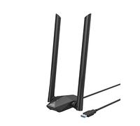 BrosTrend 1800Mbps Chiavetta WiFi per PC Fisso, USB WiFi 6 Lunga Portata Alto Guadagno, Wireless Dual-Band 5GHz/2.4GHz, Antenna WiFi USB per PC, Adattatore Dongle Ricevitore, WPA3, per Windows 10/11.