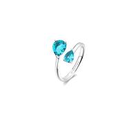 Brosway Anello Argento Donna con Pietre Azzurre a Goccia, Modello FAG22C